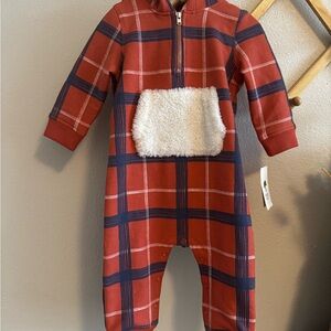 Tucker + Tate Red and Navy Plaid Kids Footie Onepiece Nordstrom
